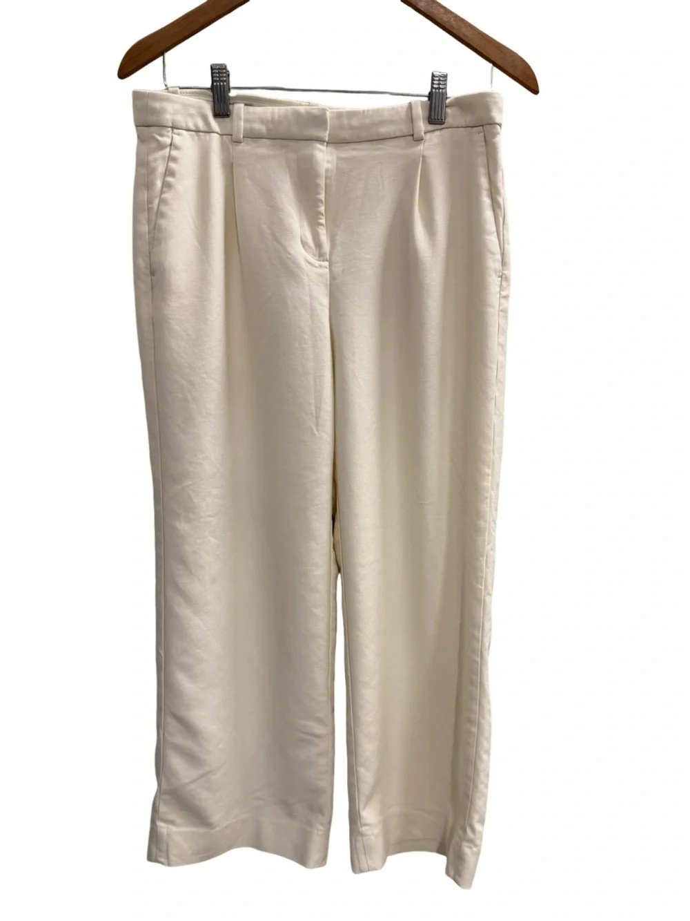 J.Crew Essential Wide Leg Pants Ivory Cream Size 8